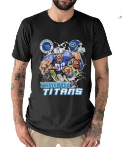 Official Mascot Breaking Through Wall Tennessee Titans Vintage T shirt