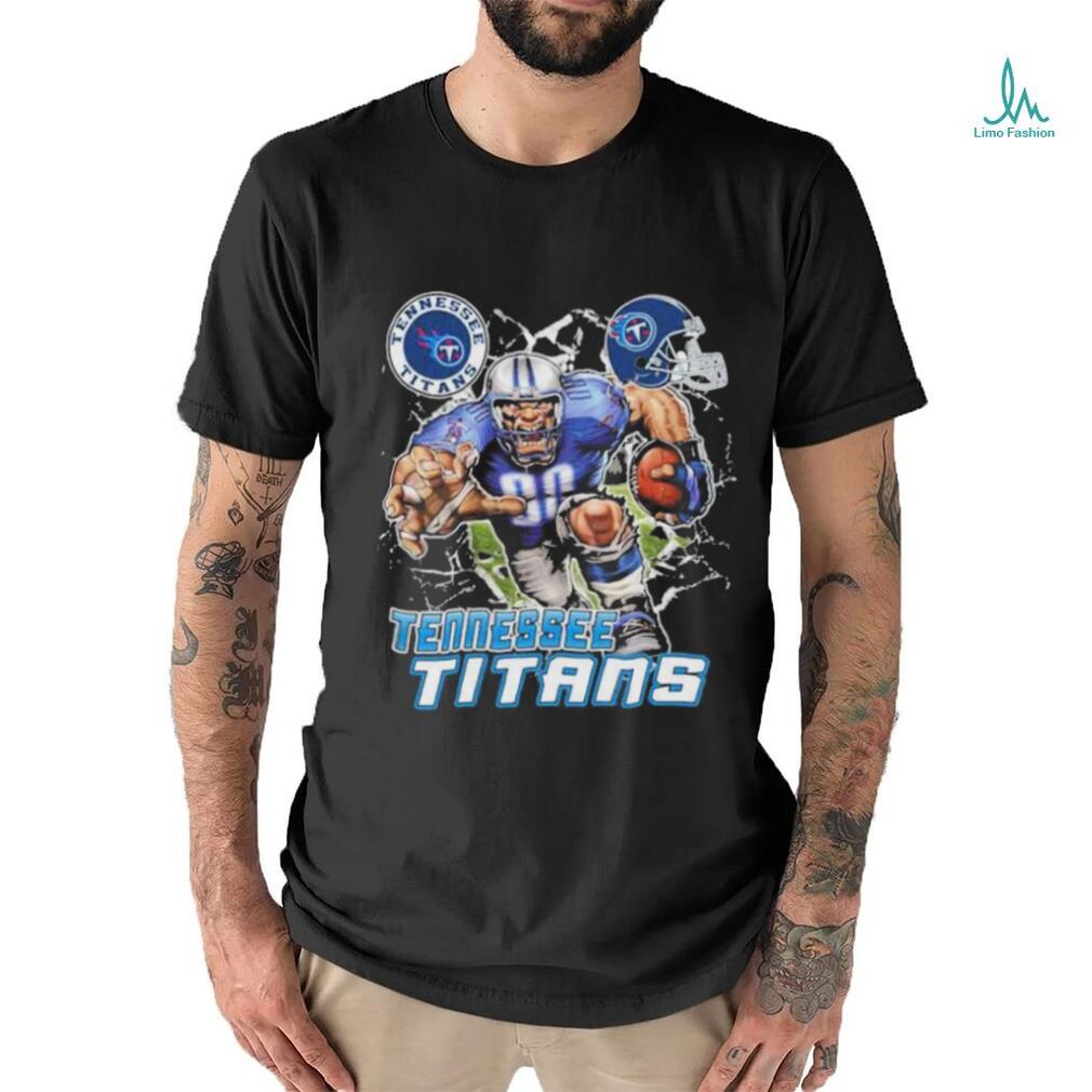 Official Mascot Breaking Through Wall Tennessee Titans Vintage T shirt Official Mascot Breaking Through Wall Tennessee Titans Vintage T shirt
