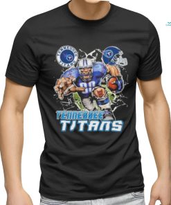 Official Mascot Breaking Through Wall Tennessee Titans Vintage T shirt