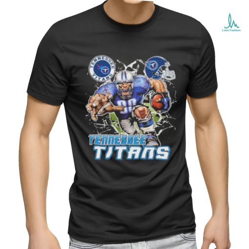 Official Mascot Breaking Through Wall Tennessee Titans Vintage T shirt