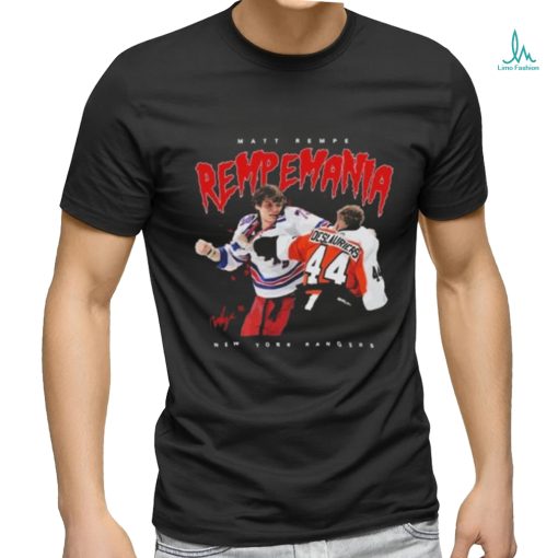 Official Matt Rempe Rempemania New York Rangers Signature T shirt