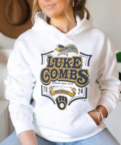 Official Men’s Luke Combs x Milwaukee Brewers Heather Gray Graphic Shirt