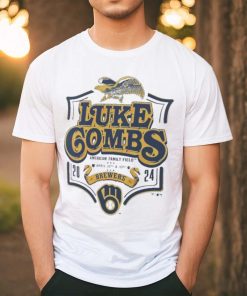 Official Men’s Luke Combs x Milwaukee Brewers Heather Gray Graphic Shirt