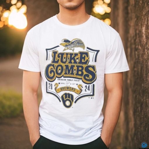 Official Men’s Luke Combs x Milwaukee Brewers Heather Gray Graphic Shirt