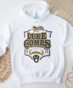 Official Men’s Luke Combs x Milwaukee Brewers Heather Gray Graphic Shirt