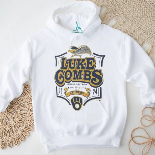 Official Men’s Luke Combs x Milwaukee Brewers Heather Gray Graphic Shirt