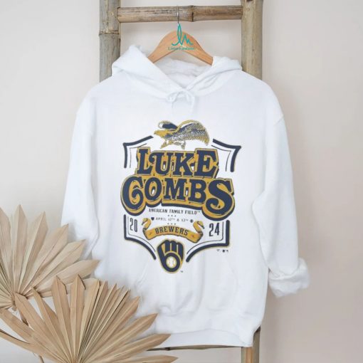 Official Men’s Luke Combs x Milwaukee Brewers Heather Gray Graphic Shirt