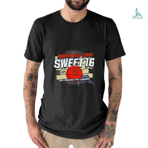 Official Mingua Beef Jerky Girls’ Sweet 16 Basketball State Tournament T Shirt