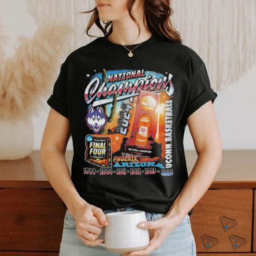 Official National Champions 1999 2024 Uconn Huskies Trophy T shirt
