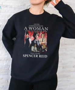 Official Never Underestimate A Woman Who Is A Fan Of Criminal Minds And Loves Spencer Reid Shirt