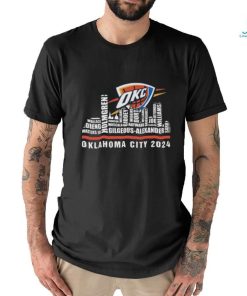 Official Oklahoma City Thunder Basketball Team 2024 City Horizon Shirt