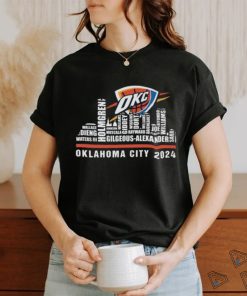 Official Oklahoma City Thunder Basketball Team 2024 City Horizon Shirt