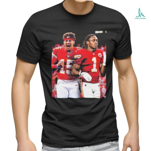 Official Patrick Mahomes And Xavier Worthy Kansas City Chiefs Shirt