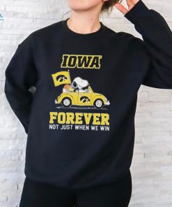 Official Peanuts Snoopy And Woodstock Iowa Hawkeyes National Championship On Car Forever Not Just When We Win Shirt