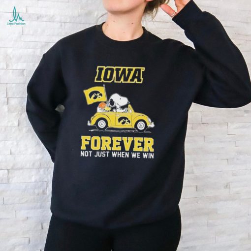 Official Peanuts Snoopy And Woodstock Iowa Hawkeyes National Championship On Car Forever Not Just When We Win Shirt