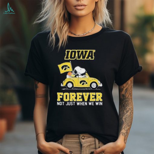 Official Peanuts Snoopy And Woodstock Iowa Hawkeyes National Championship On Car Forever Not Just When We Win Shirt