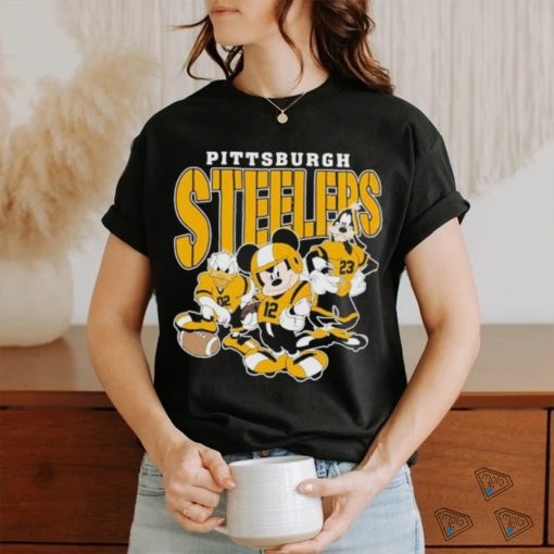 Official Pittsburgh Steelers Mickey Donald Duck And Goofy Football Team 2024 T shirt