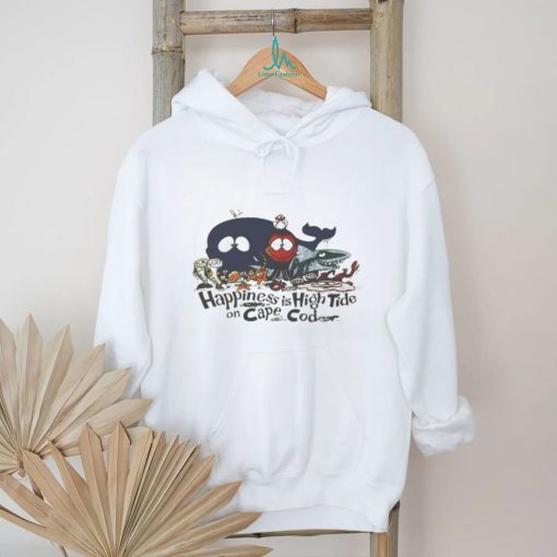 Official Rare Vintage Happiness Is High Tide On Cape Cod Shirt