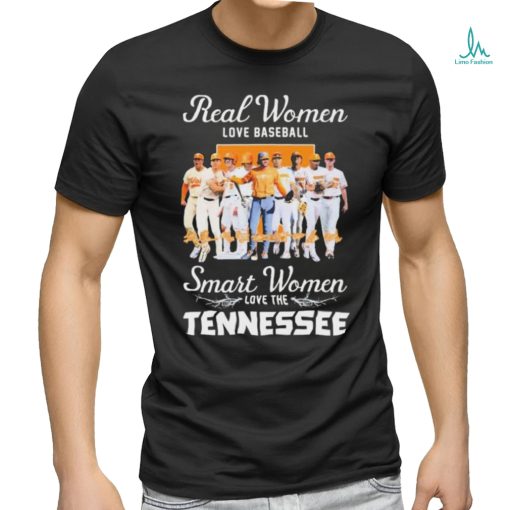 Official Real Women Love Baseball Smart Women Love The Tennessee Volunteers Signatures Shirt