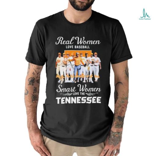 Official Real Women Love Baseball Smart Women Love The Tennessee Volunteers Signatures Shirt