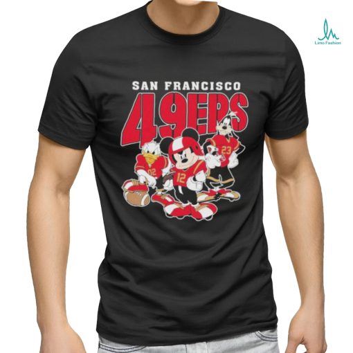 Official San Francisco 49ers Mickey Donald Duck And Goofy Football Team 2024 T shirt