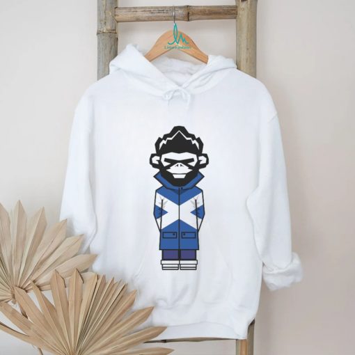 Official Scotland Burnage Monkey Parka T shirt