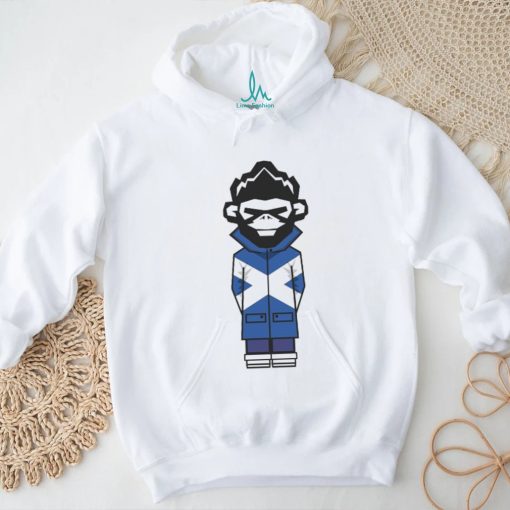 Official Scotland Burnage Monkey Parka T shirt