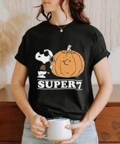 Official Skeleton Snoopy And Charlie Brown Pumpkins Super7 T shirt