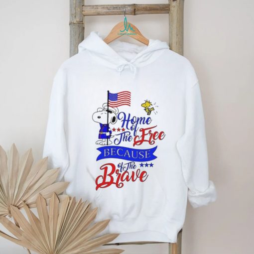 Official Snoopy Home Of The Free Because Of The Brave Independence Day T shirt