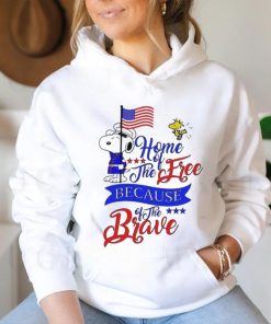 Official Snoopy Home Of The Free Because Of The Brave Independence Day T shirt