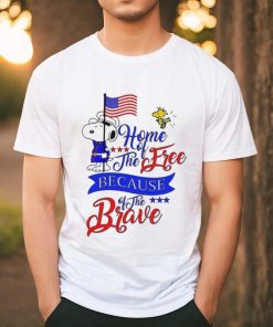 Official Snoopy Home Of The Free Because Of The Brave Independence Day T shirt