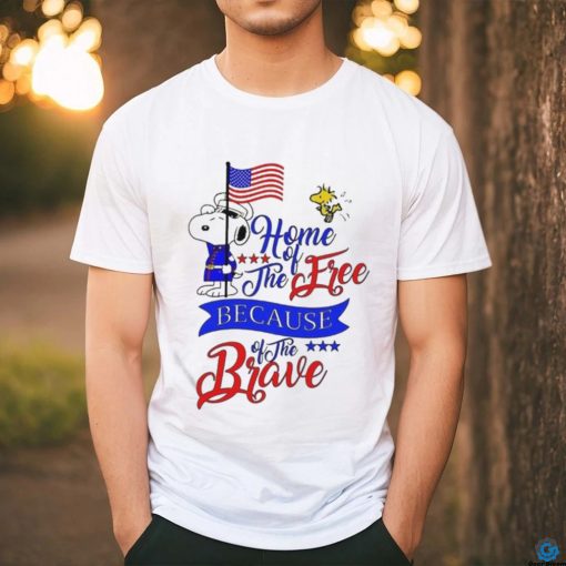 Official Snoopy Home Of The Free Because Of The Brave Independence Day T shirt