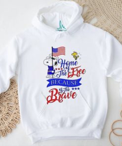 Official Snoopy Home Of The Free Because Of The Brave Independence Day T shirt