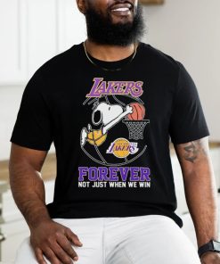 Official Snoopy Los Angeles Lakers Dunk Forever Not Just When We Win Shirt