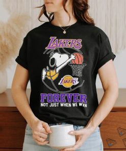 Official Snoopy Los Angeles Lakers Dunk Forever Not Just When We Win Shirt
