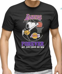 Official Snoopy Los Angeles Lakers Dunk Forever Not Just When We Win Shirt