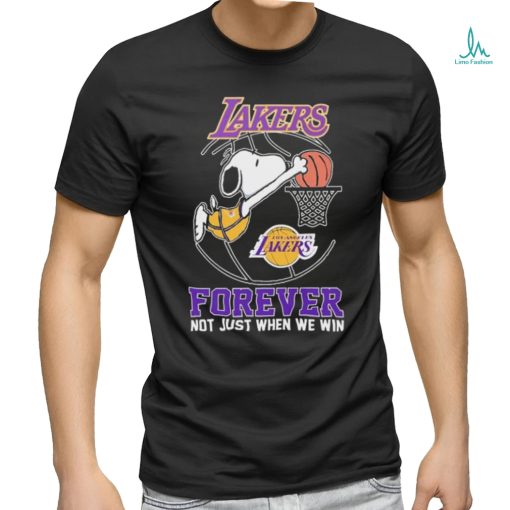 Official Snoopy Los Angeles Lakers Dunk Forever Not Just When We Win Shirt