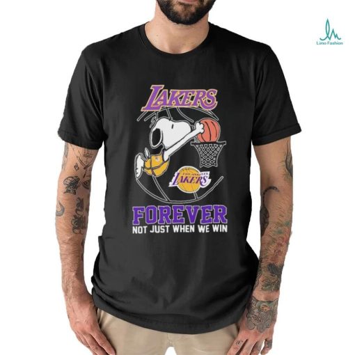 Official Snoopy Los Angeles Lakers Dunk Forever Not Just When We Win Shirt