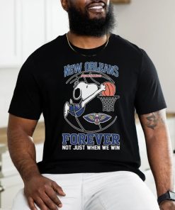 Official Snoopy New Orleans Pelicans Dunk Forever Not Just When We Win Shirt