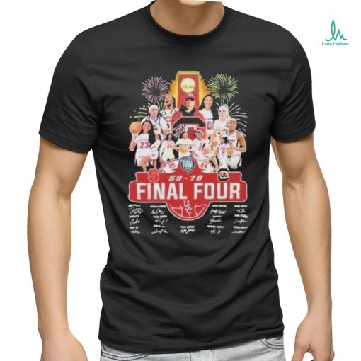 Official South Carolina Gamecocks 78 59 2024 Final Four Winners signatures shirt