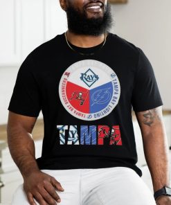 Official Tampa Sports Teams Logo Rays x Lightning x Buccaneers 2024 T shirt