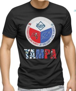 Official Tampa Sports Teams Logo Rays x Lightning x Buccaneers 2024 T shirt