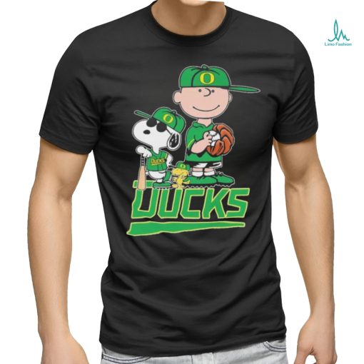 Official The Peanuts Movie Characters Oregon Ducks Baseball Shirt