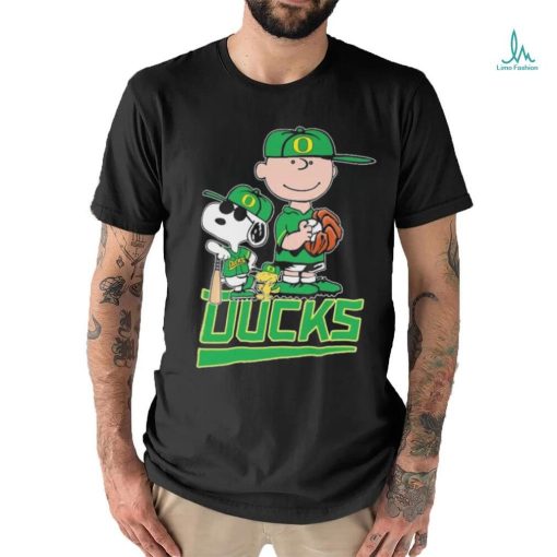 Official The Peanuts Movie Characters Oregon Ducks Baseball Shirt