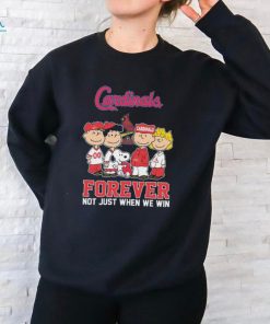Official The Peanuts Movie Characters St Louis Cardinals Forever Not Just When We Win Shirt