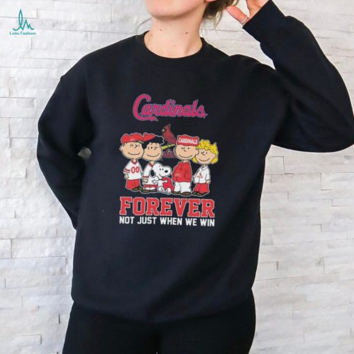 Official The Peanuts Movie Characters St Louis Cardinals Forever Not Just When We Win Shirt