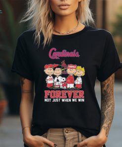 Official The Peanuts Movie Characters St Louis Cardinals Forever Not Just When We Win Shirt