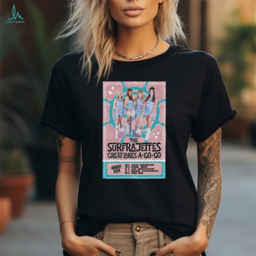 Official The Surfrajettes Great Lakes A Go Go August Tour 2024 Shirt