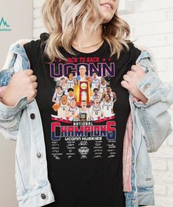 Official Uconn Huskies 2024 Back To Back NCAA Men’s Basketball National Champions signatures shirt