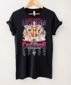 Official Uconn Huskies 2024 Back To Back NCAA Men’s Basketball National Champions signatures shirt